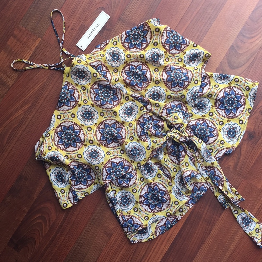 Monteau yellow halter top
